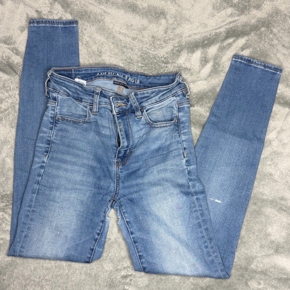 American Eagle Outfitters Women's Light Blue Skinny Jeans